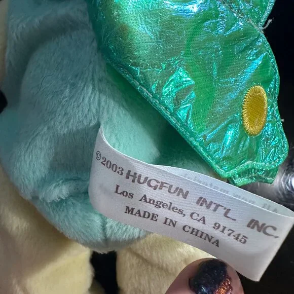 Vintage 2003 Hugfun Intl Bunny Rabbit Dressed As Butterfly Plush 9" - Picture 9 of 9